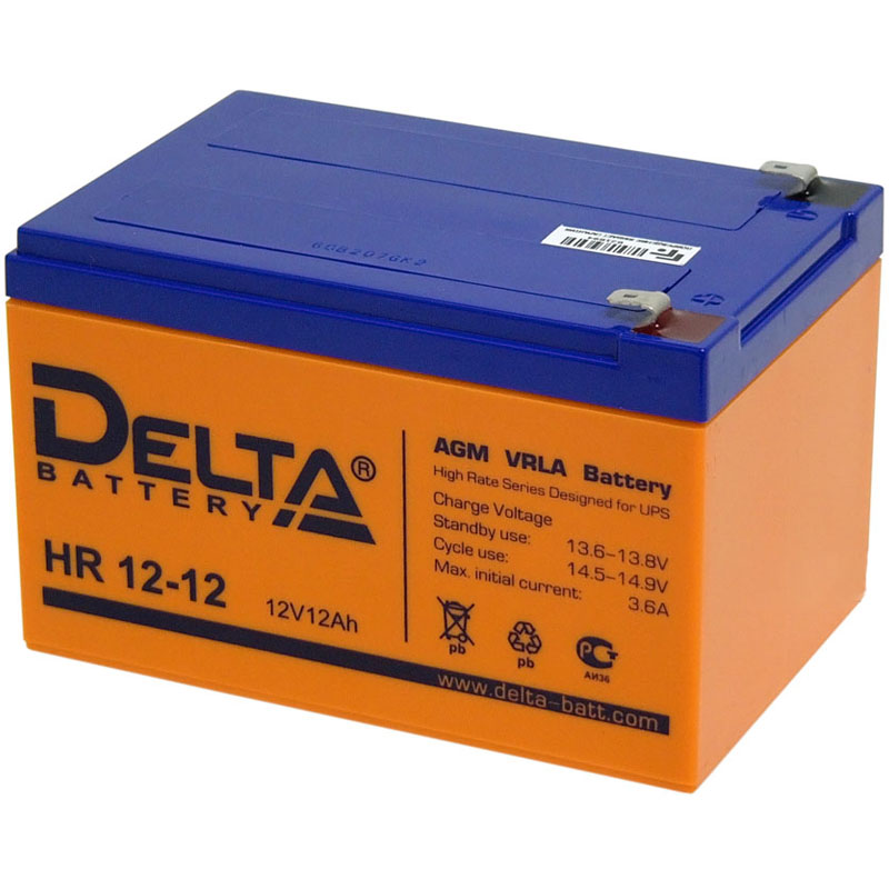 HR 12-12 - аккумулятор Delta DT 12ah 12V  